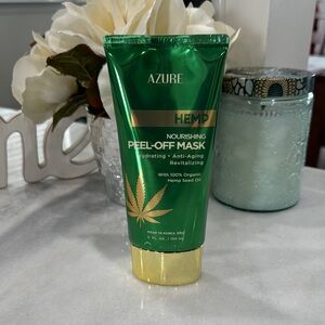 New Azure Green Hemp Peel-Off Facial Mask Korean Skincare Organic Hemp Seed Oil